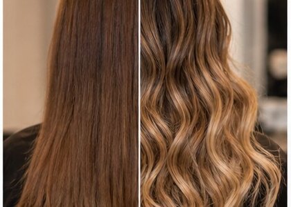 Resultado de mega hair em cabelo castanho iluminado