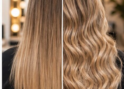 Antes e depois de cabelo loiro com mega hair